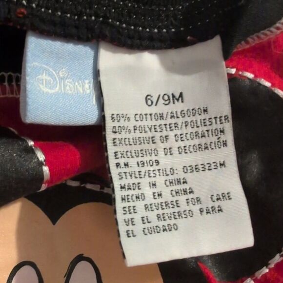 Disney Mickey Mouse vintage 2 piece set short sleeve top & shorts infant 6/9 - Picture 2 of 5